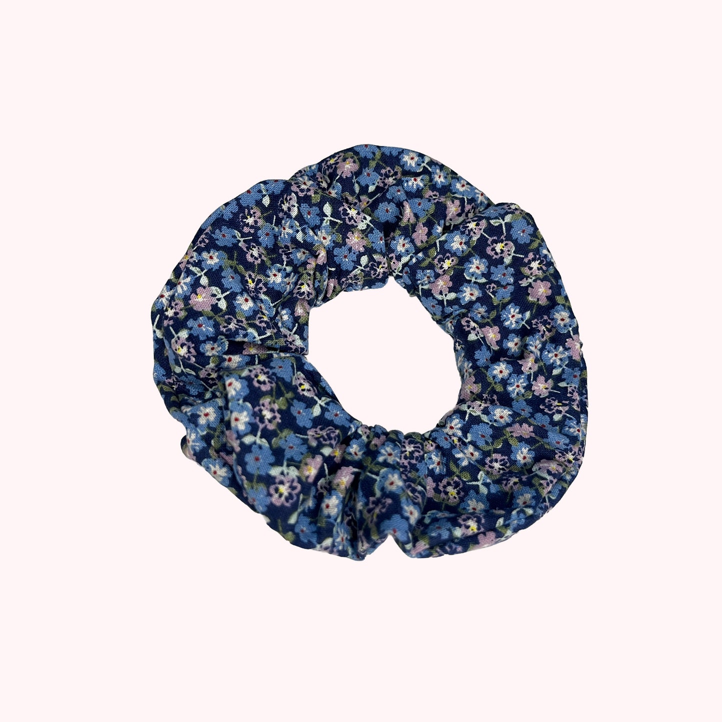 Chouchou fleuri bleu et violet