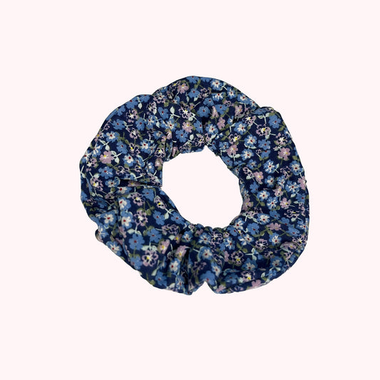 Chouchou fleuri bleu et violet
