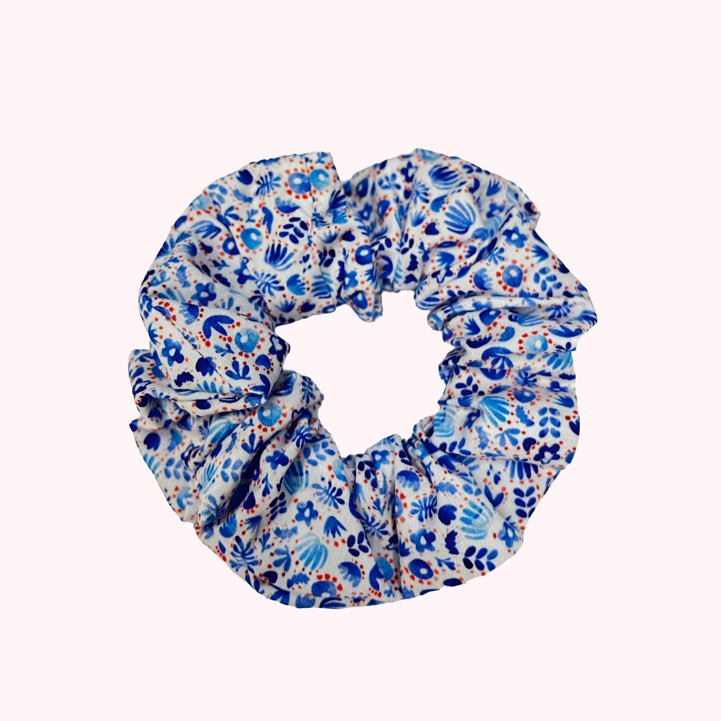 Chouchou à motif bleu