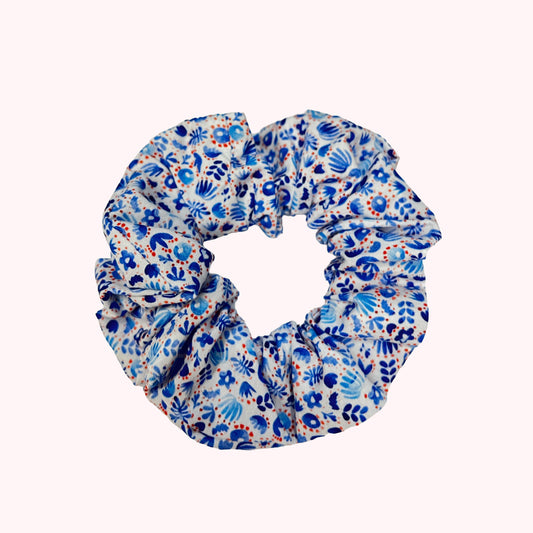 Chouchou à motif bleu