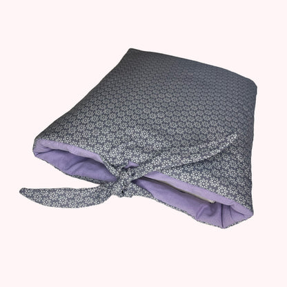 Pochette à livre fleurie violette - format broché