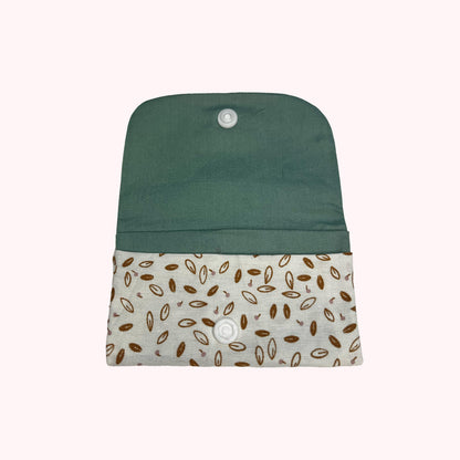 Porte-cartes à feuilles marron