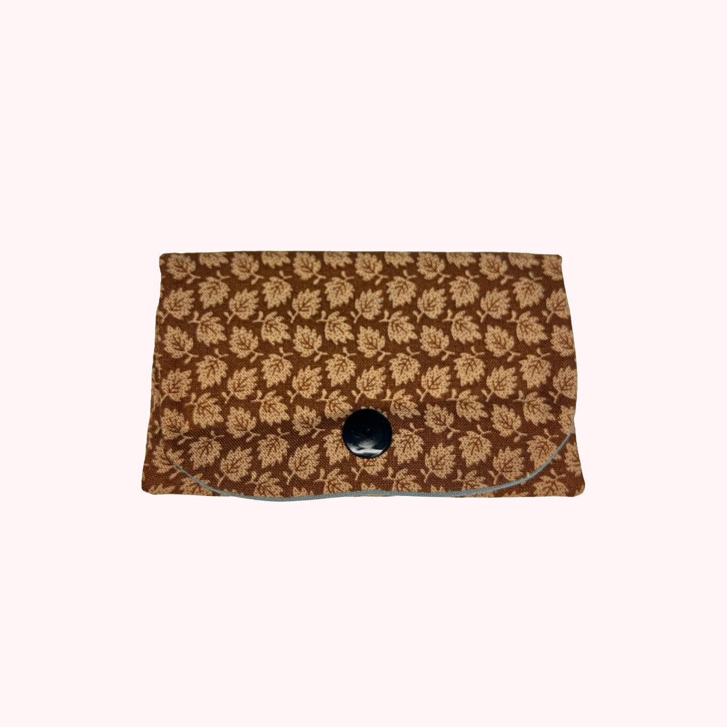 Porte-cartes à feuilles marron