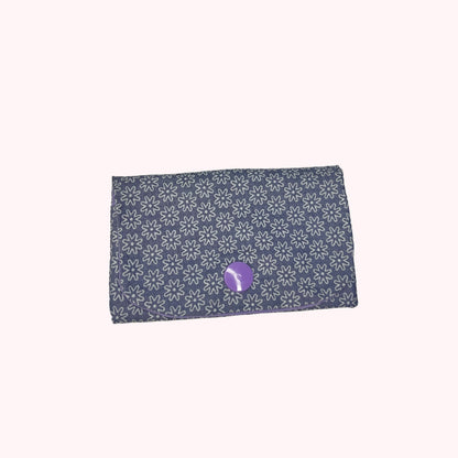 Porte-cartes fleuri violet