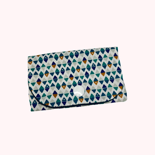 Porte-cartes à motifs bleus